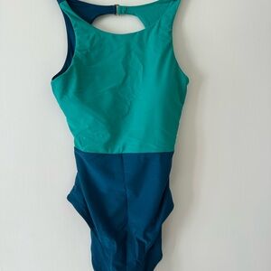 Summersalt Teal and Beige One Piece Swimsuit